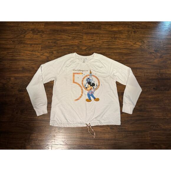 Walt Disney World 50th Anniversary Mickey Mouse Long Sleeve Pullover Size L - Picture 1 of 6
